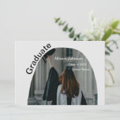 Arch Photo Modern Elegant Eenvoudig Afstuderen Par Kaart (Staand voorkant)
