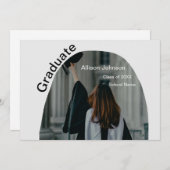 Arch Photo Modern Elegant Eenvoudig Afstuderen Par Kaart (Voorkant / Achterkant)