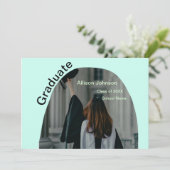 Arch Photo Modern Elegant Eenvoudig Afstuderen Par Kaart (Staand voorkant)