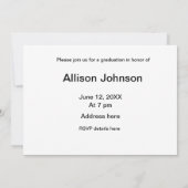 Arch Photo Modern Elegant Eenvoudig Afstuderen Par Kaart (Achterkant)