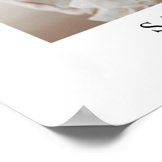 Arch Photo Modern Script Wedding Welkom Poster (Hoek)