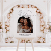 Arch Photo Modern Script Wedding Welkom Poster
