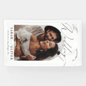 Arch Photo Modern Script Wedding Welkom Spandoek (Horizontaal)