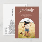 Arch Photo Modern Typography Rust 2025 Afstuderen Briefkaart (Voorkant / Achterkant)