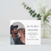 Arch photo modern wedding Save the Date card (Staand voorkant)