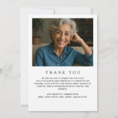 Arch Photo Moderne liefdevolle herinnering begrafe Bedankkaart (Achterkant)