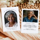 Arch Photo Moderne liefdevolle herinnering begrafe Bedankkaart