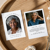 Arch Photo Moderne liefdevolle herinnering begrafe Bedankkaart