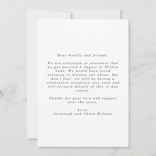 Arch Photo Niets Fancy gewoon van de uitloper Aankondiging (Achterkant)