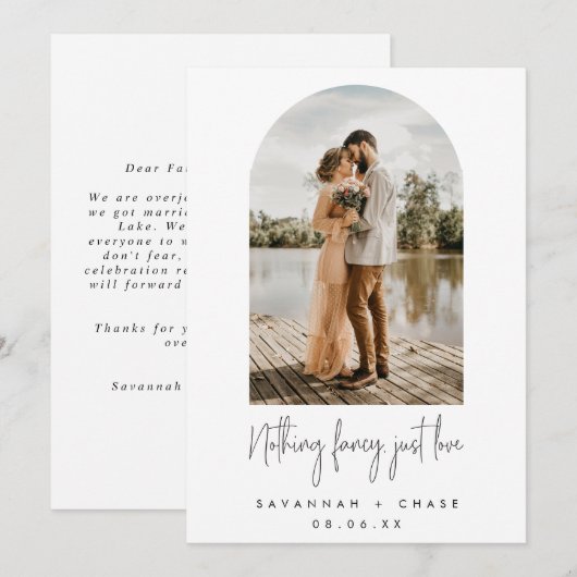 Arch Photo Niets Fancy gewoon van de uitloper Aankondiging (Voorkant / Achterkant)