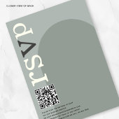Arch Photo Overlay Typography Sage QR Code Weddens Kaart