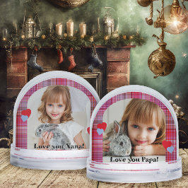Arch Photo Pink Plaid Grandkids Holiday Gift Sneeuwbol