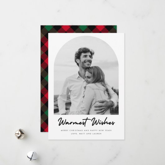 Arch Photo Pset Couple Kerstmis Feestdagenkaart (Voorkant / Achterkant in situ)