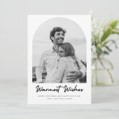 Arch Photo Pset Couple Kerstmis Feestdagenkaart (Staand voorkant)