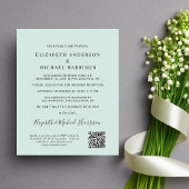 Arch Photo QR Code Mint Wedding Reception nodigt u