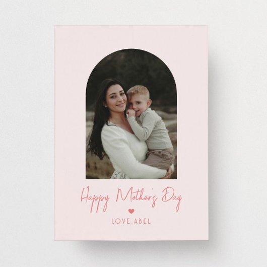 Arch Photo Script Heart Happy Moederdag Kaart