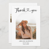 Arch Photo Script with Heart Graduation Bedankkaart (Voorkant / Achterkant)