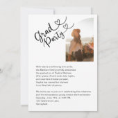 Arch Photo Script with Heart Graduation Party  Kaart (Achterkant)
