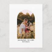 Arch Photo Simple Elegant Chic Bewaar de datum Briefkaart (Voorkant)