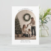 Arch Photo Simple Het is een prachtig kerstleven Feestdagenkaart (Staand voorkant)
