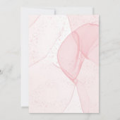 Arch Pink & Blue Blooms Engagement Party Kaart (Achterkant)