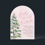 Arch Pink Bow Baby Het is koud buiten Baby shower Kaart<br><div class="desc">Voeg een gezellige en feestelijke touch toe aan uw baby shower met onze Pink Bow Christmas Baby It's Cold Outside Baby shower Invitation! Met een delicate roze strik en een ontwerp met een winterthema, is deze uitnodiging perfect voor het vieren van uw komende bundel van vreugde tijdens de feestdagen. De...</div>