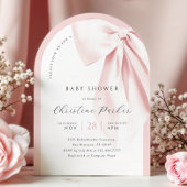 Arch Pink Bow Baby shower Uitnodiging