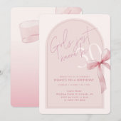 Arch Pink Bow Girls Just Wanna Be 30 Birthday Kaart (Voorkant / Achterkant)