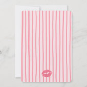 Arch Pink Lips Kiss The Miss Goodbye Bridal Shower Kaart (Achterkant)