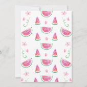 Arch Pink One in een meloen 1e verjaardag uitnodig Kaart (Achterkant)