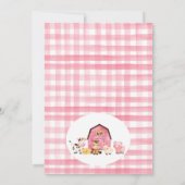 Arch Pink Plaid Boerderij Oink Baa Moo 2e verjaard Kaart (Achterkant)