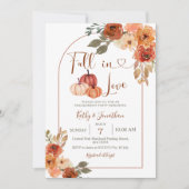 Arch Pumpkin Herfst Floral Engagement Party  Kaart (Voorkant)