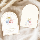 Arch Pumpkins Gender Reveal Party Kaart