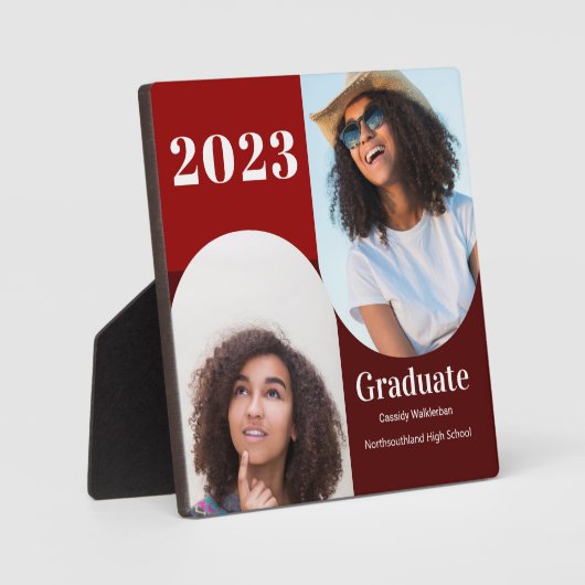 Arch Red Burgundy Keepomwille Two Photo Afstuderen Fotoplaat (Voorkant)