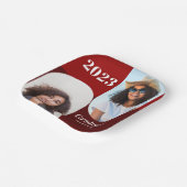 Arch Red Burgundy Two Photo Afstuderen Papieren Bordje (Gebogen)