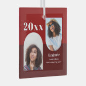 Arch Red Photo Afstuderen Glas Ornament (Voorkant Rechts)