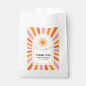 Arch Retro Hier komt het Son Baby shower Bedankzakje (Voorkant)