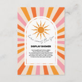 Arch Retro Hier komt het Son Baby shower Informatiekaartje (Voorkant)