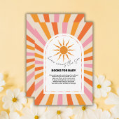 Arch Retro Hier komt het Son Baby shower Informatiekaartje