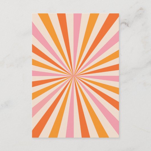 Arch Retro Hier komt het Son Baby shower Informatiekaartje (Achterkant)