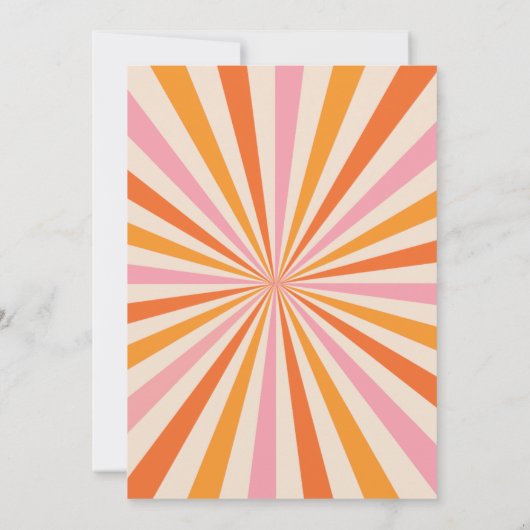 Arch Retro Hier komt het Son Baby shower Kaart (Achterkant)