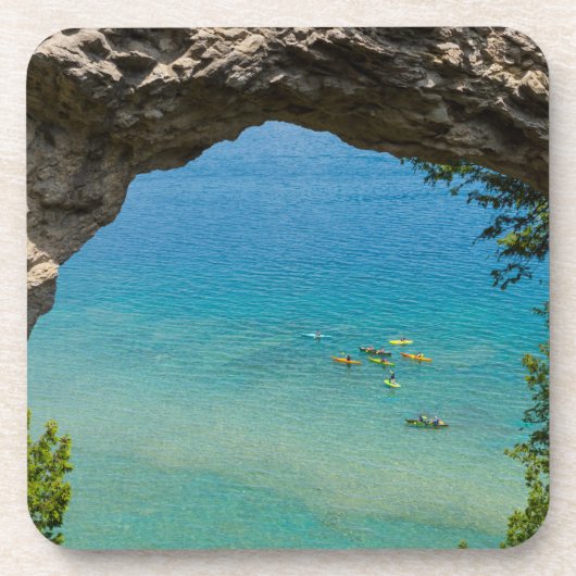 Arch Rock Canoeing Bier Onderzetter (Voorkant)