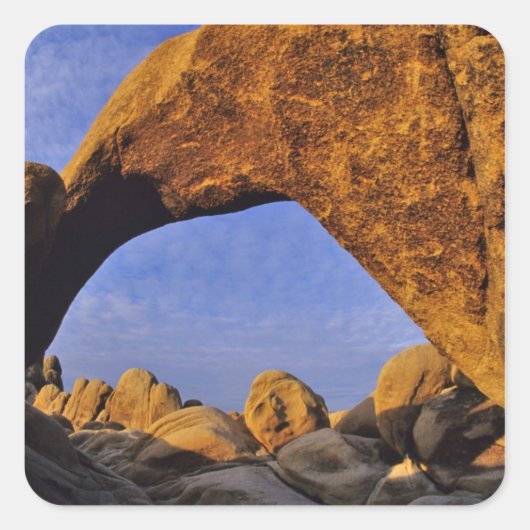 Arch Rock in Joshua Tree National Park in Vierkante Sticker (Voorkant)