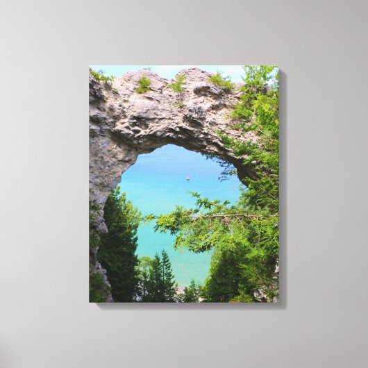 Arch Rock Mackinac Island Michigan Canvas Afdruk (Voorkant)