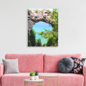 Arch Rock Mackinac Island Michigan Canvas Afdruk (Insitu (Woonkamer))