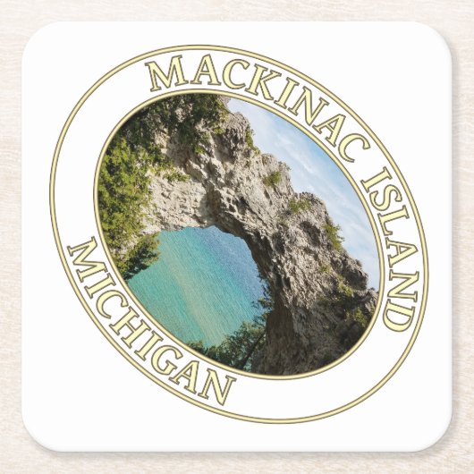 Arch Rock op Mackinac Island in Michigan Kartonnen Onderzetters (Voorkant)