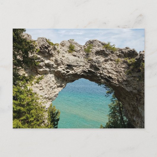 Arch Rock op Mackinac Island, Michigan Briefkaart (Voorkant)