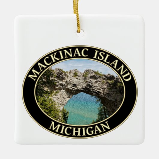 Arch Rock op Mackinac Island, Michigan Keramisch Ornament (Voorkant)
