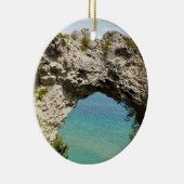 Arch Rock op Mackinac Island, Michigan Keramisch Ornament (Rechts)