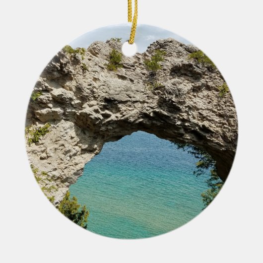 Arch Rock op Mackinac Island, Michigan Keramisch Ornament (Voorkant)